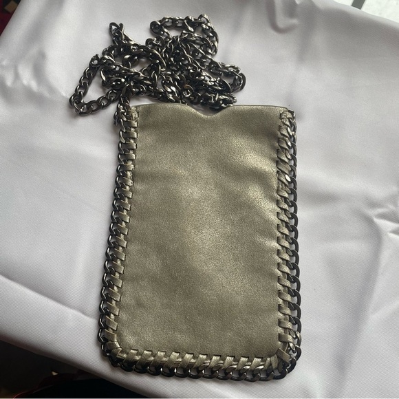 Metallic Chain Detail Small Crossbody Bag Pouch Date Night NYE - Picture 1 of 7